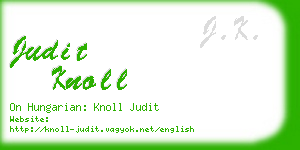 judit knoll business card